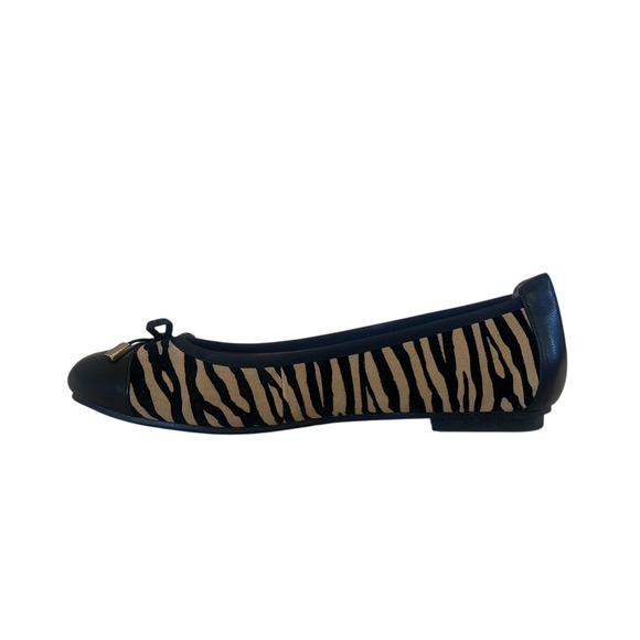 Vionic Minna Ballet Flat Round Toe Tiger Print Black Tan Size 7.5 - Picture 7 of 9